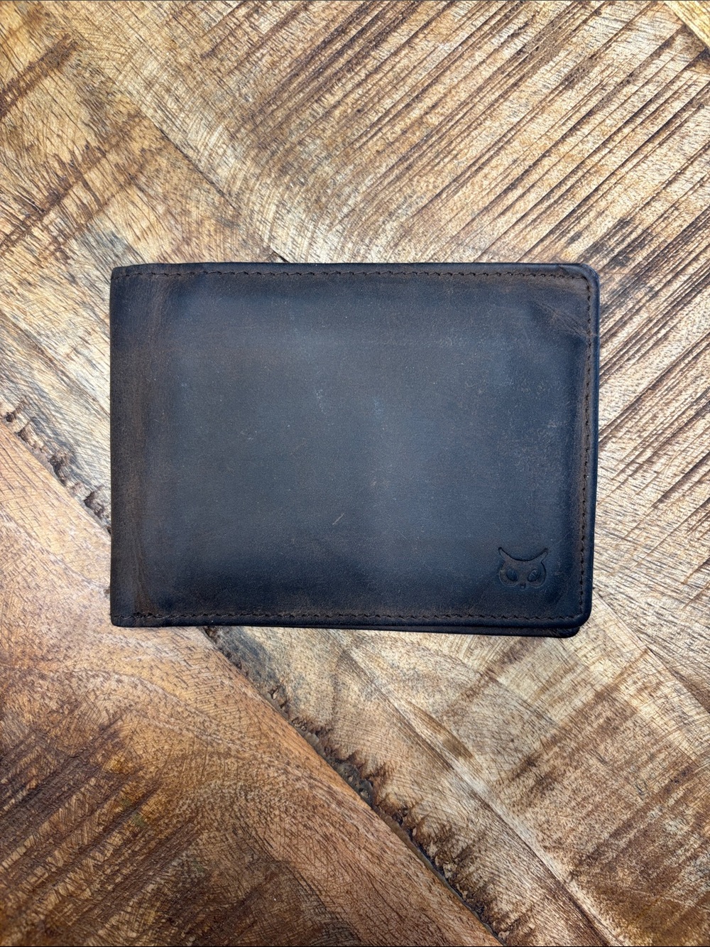Men's Leather Bifold Card & Key Holder - Dark Brown